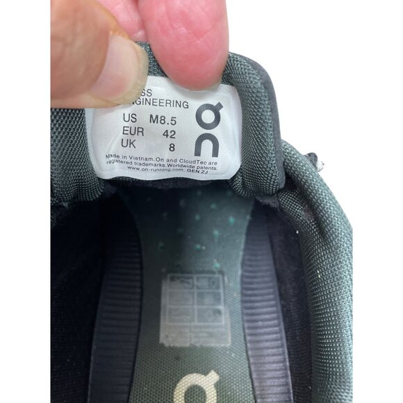 OnCloud tilt men Black Mesh Leather running shoes sneakers size 8.5 SKU 8897 - Picture 7 of 16